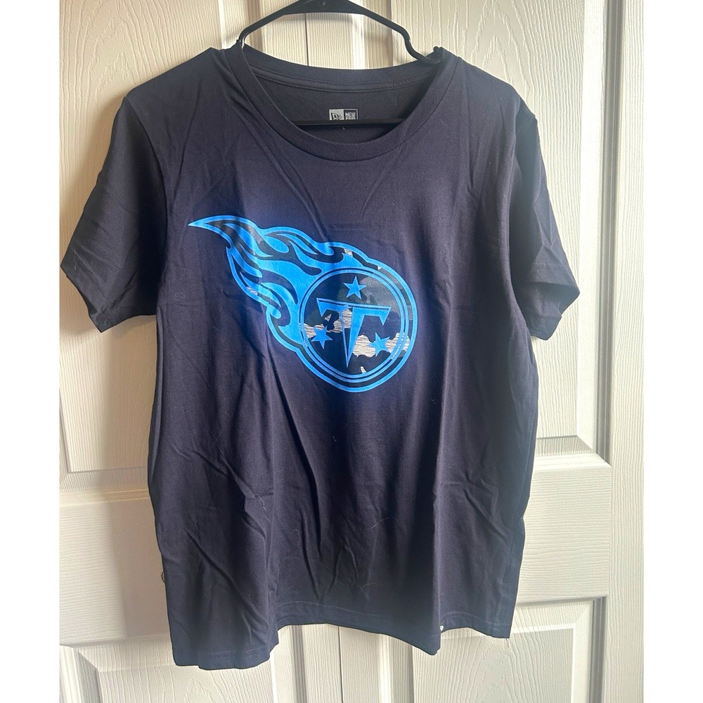 New Era Tennessee Titans Logo Graphic Tee - Black Short Sleeve Crew Neck L